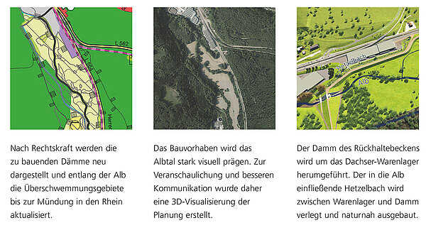 Rollup für die Ausstellung Ettlingen Hochwasserrückhaltebecken